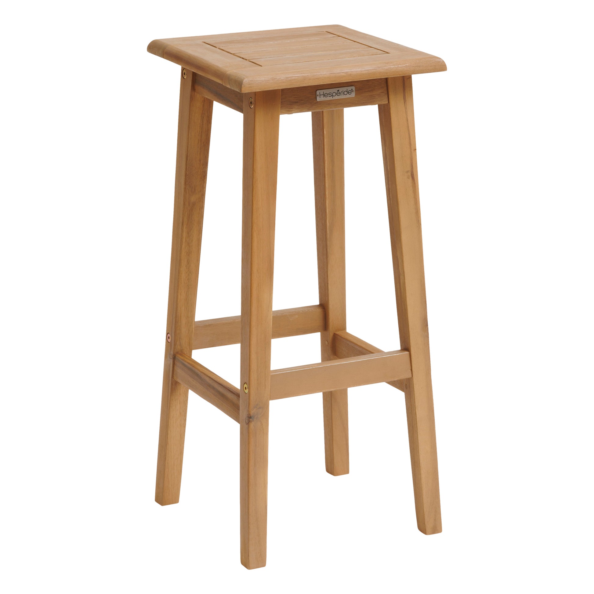 Tiwi High Stool Acacia Outdoor Bar Stool Rustic Wood Seating