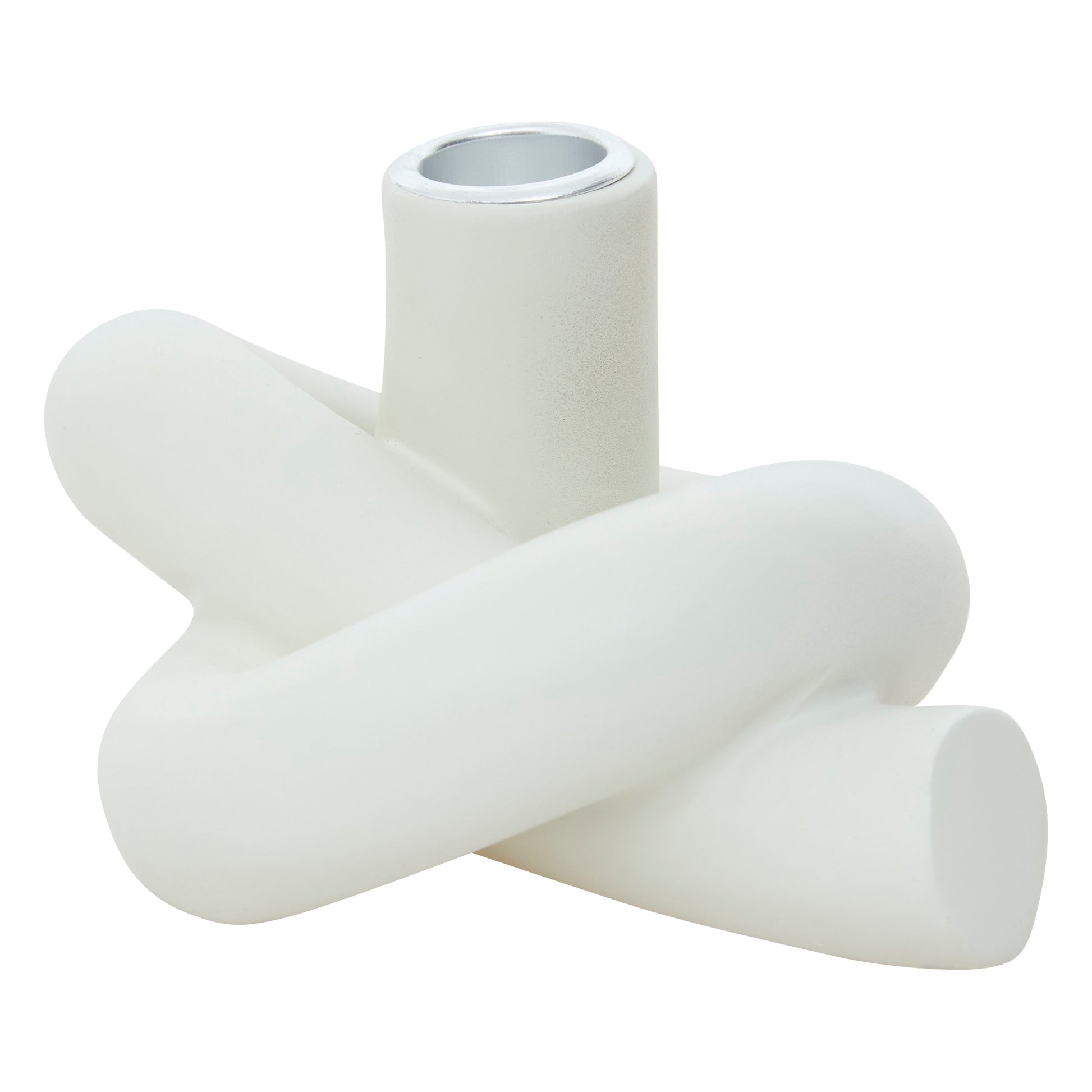 Candle Holder "Flow" Knot-Shaped Polyresin Taper Holder, 16 x 12 x 8 cm