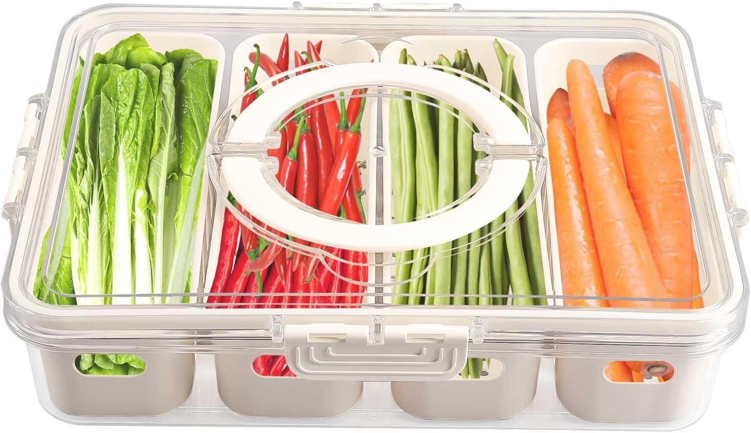 Food Storage Container with Lid, BPA Free, Stackable