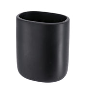 Oval Tumbler Matte Polyresin Toothbrush Holder Japandi Bathroom Accessory