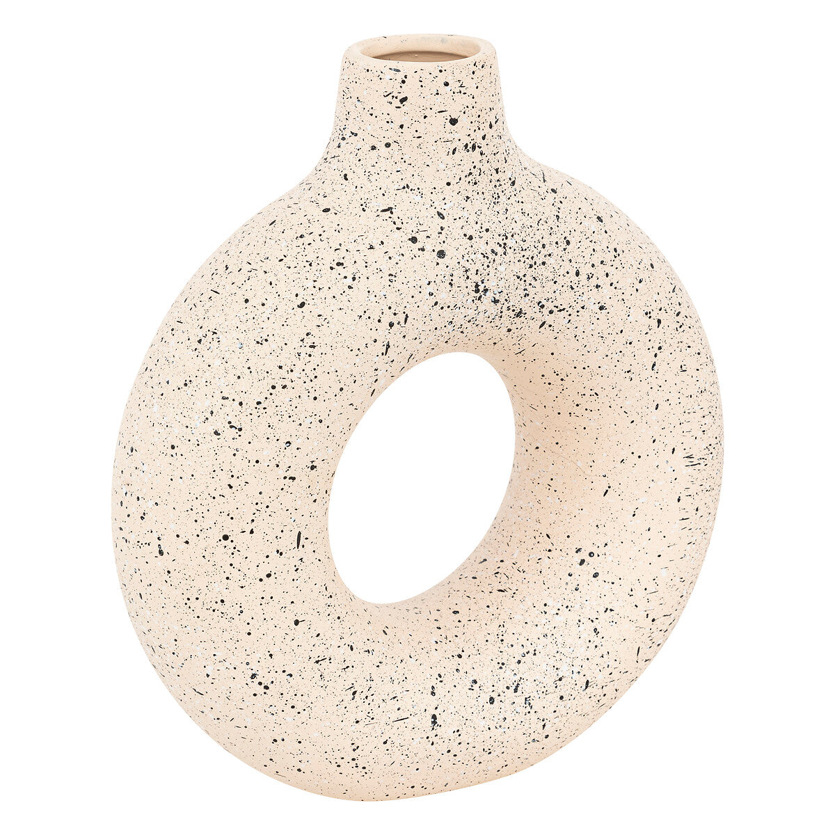 Ceramic Vase "Florie" with Black and White Spots