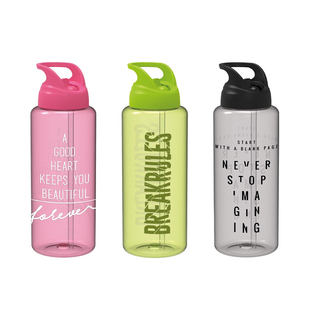 Moly Colored Decorated Tritan Water Bottle