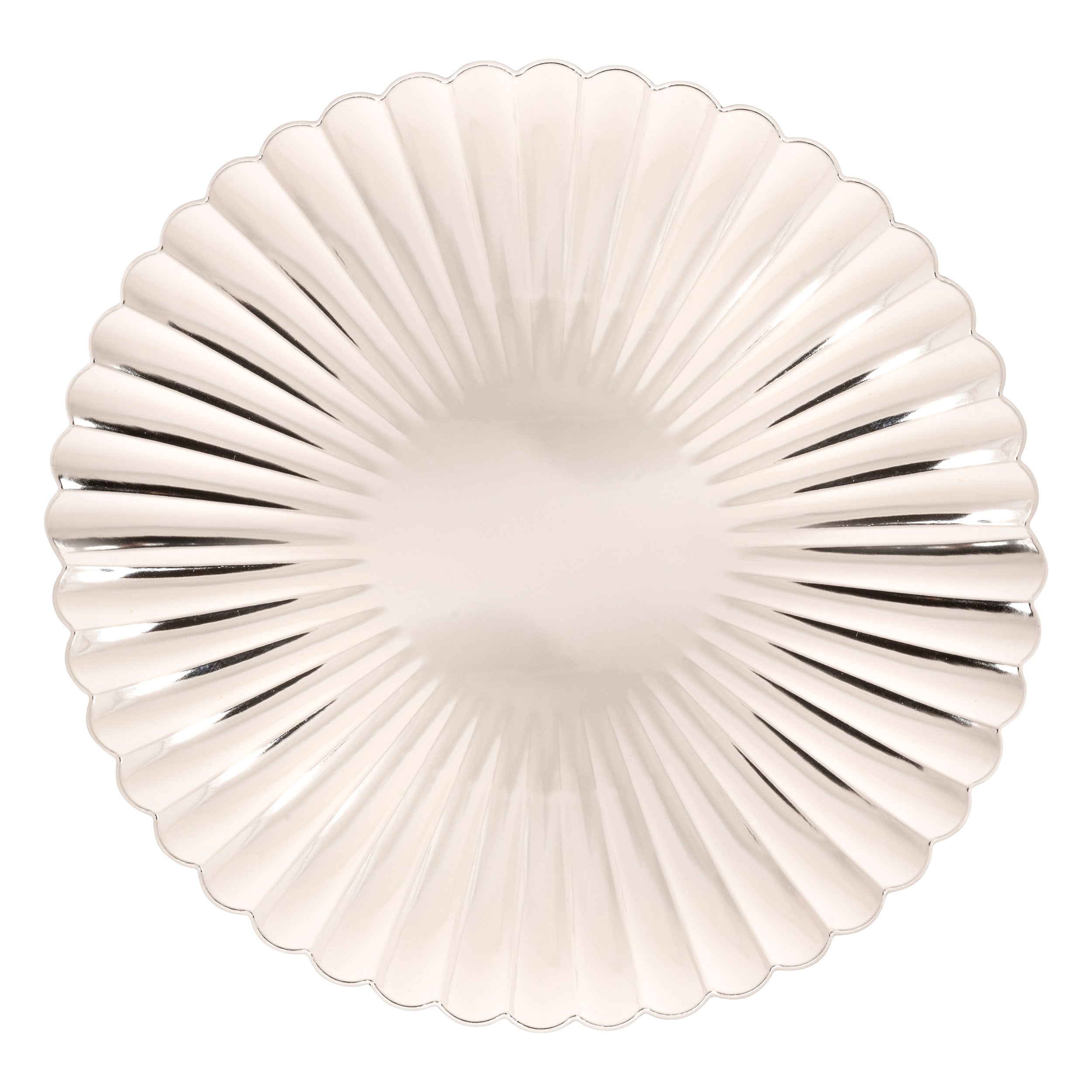 Flat Presentation 33 cm Shell Design Charger Plate - Gold, Silver