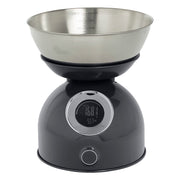 Sili Top Grey Metal Digital Scales - 5kg Capacity, Stainless Steel Bowl