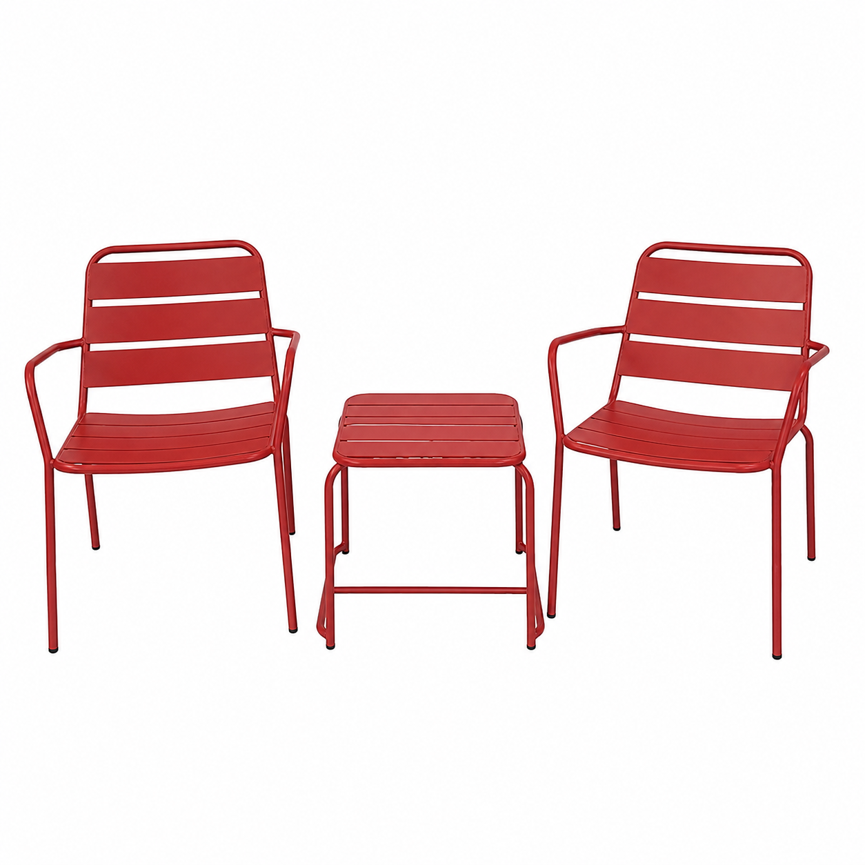 OUTDOOR STEEL SET 1+1 WITH TABLE