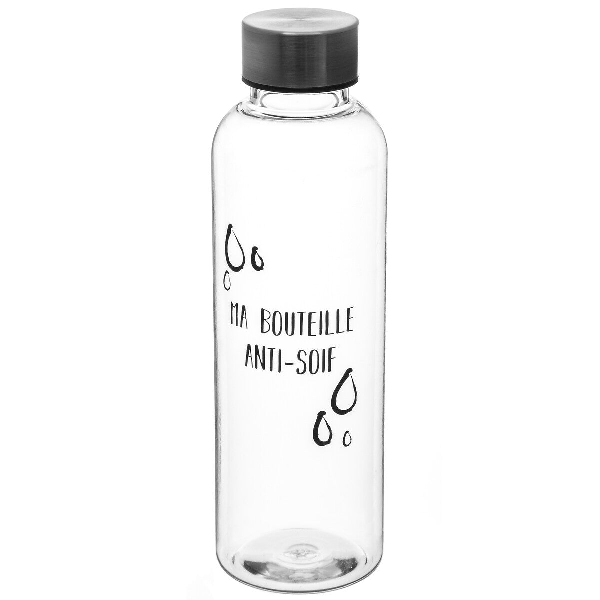 Reusable Plastic Bottle 0.5L with Stainless Steel Lid