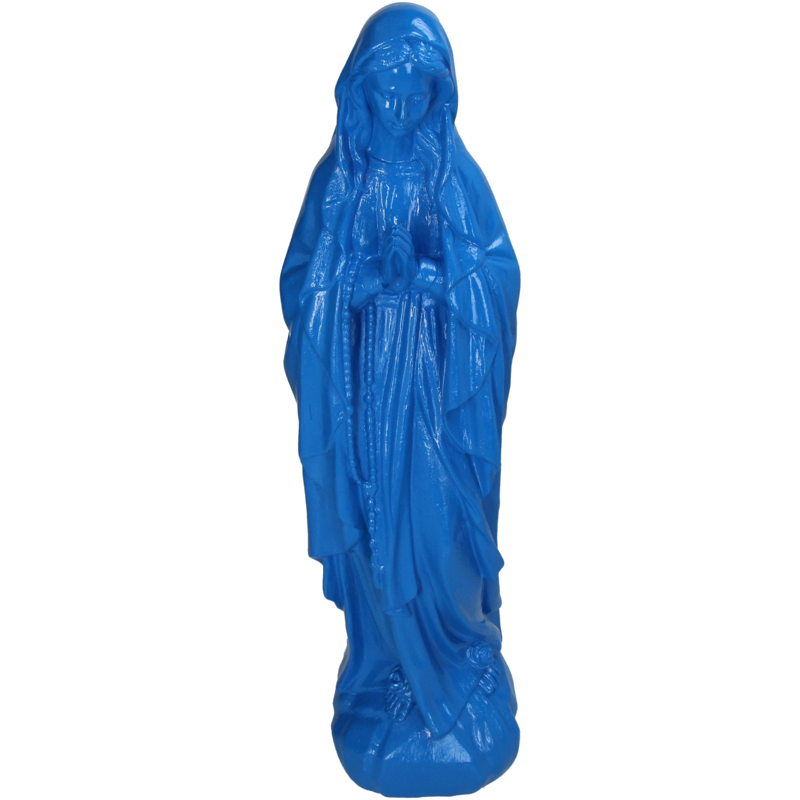 Ornament Statue Maria – Blue Polyresin 15 × 11 × 48 cm