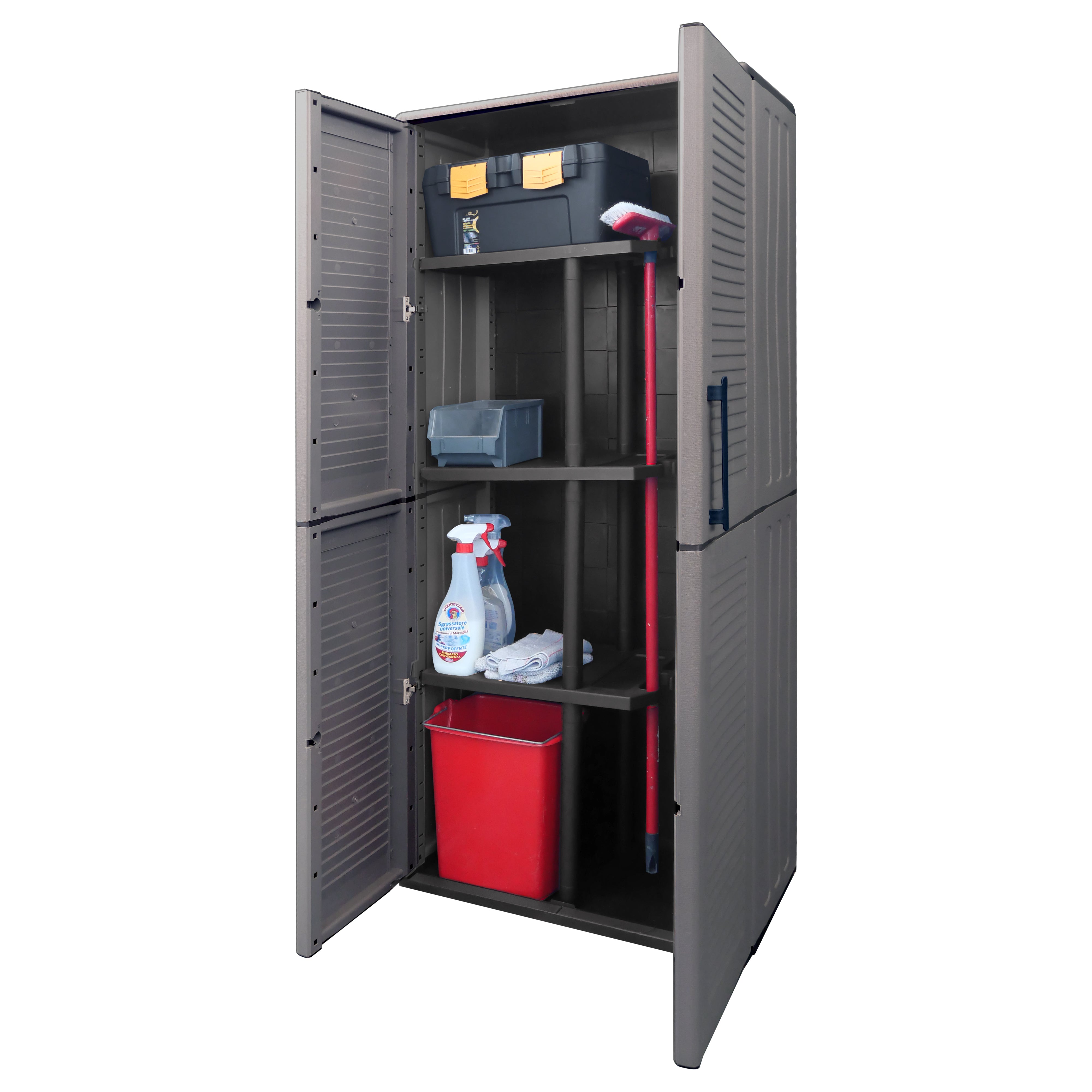 Full Height Plastic Cabinet with Adjustable Shelves
