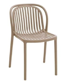 Outdoor Dining Chair Polypropylene Stackable Modern Patio Seating