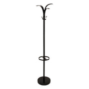 Strong coat rack with 8 metal rods black