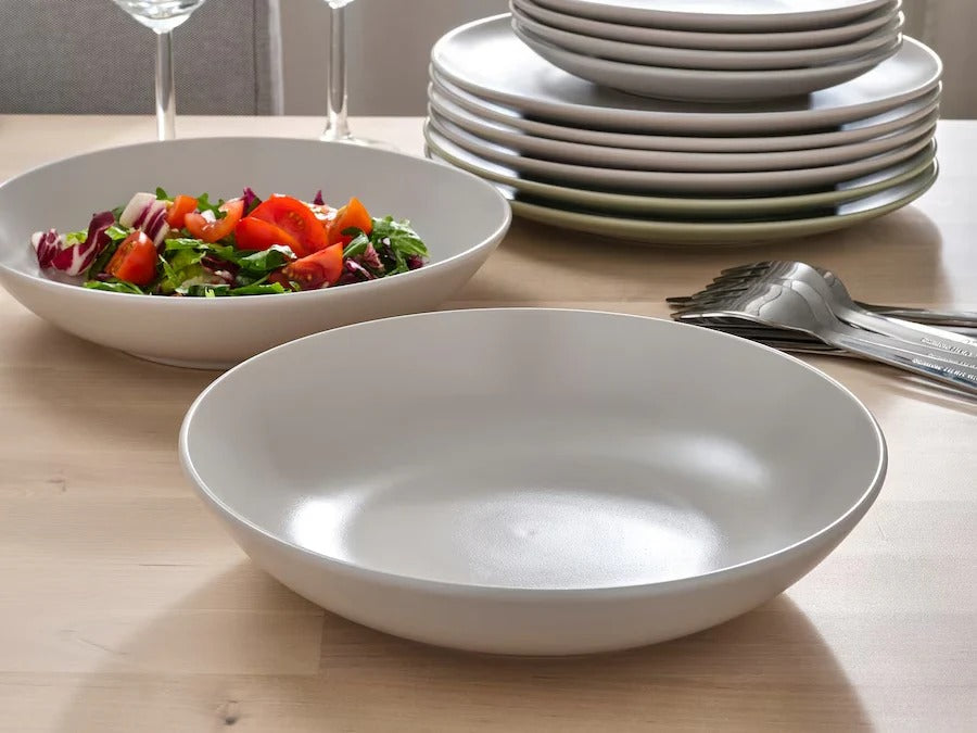 Light Beige Matt Glazed Deep Plate