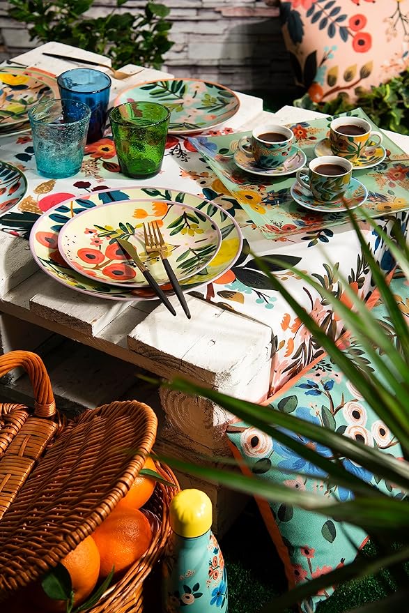 Frida Flowers Table Runner, 45x140 cm, High-Quality Cotton