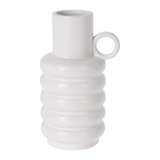 White Dolomite Vase - Elegant Ceramic Home Decoration