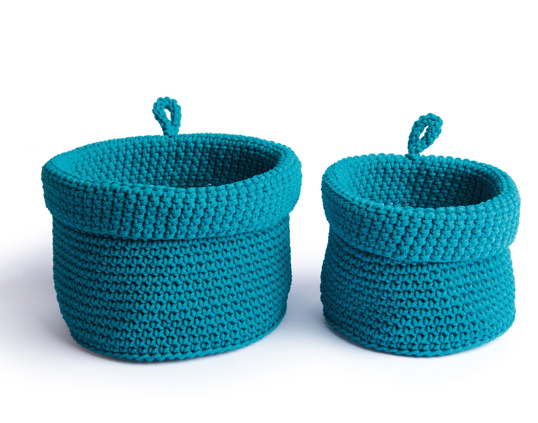 Set of 2 Polypropylene Round Baskets