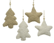 Hanger Polyester Wooden Beads - Star & Tree Christmas Ornament 22x17.5cm