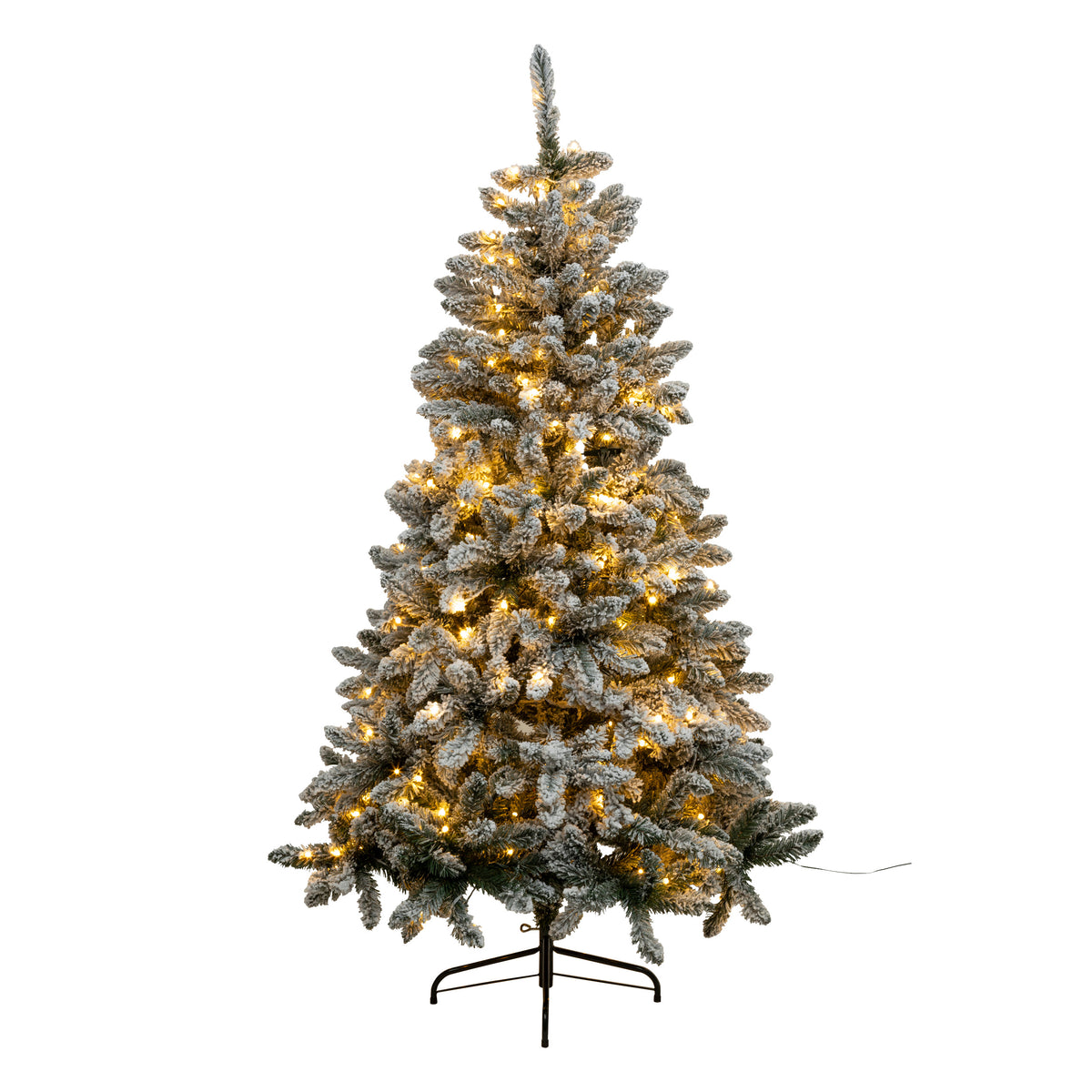 Snow Lord Flocked Lighted Artificial Tree – Flocked Snow, Two Sizes