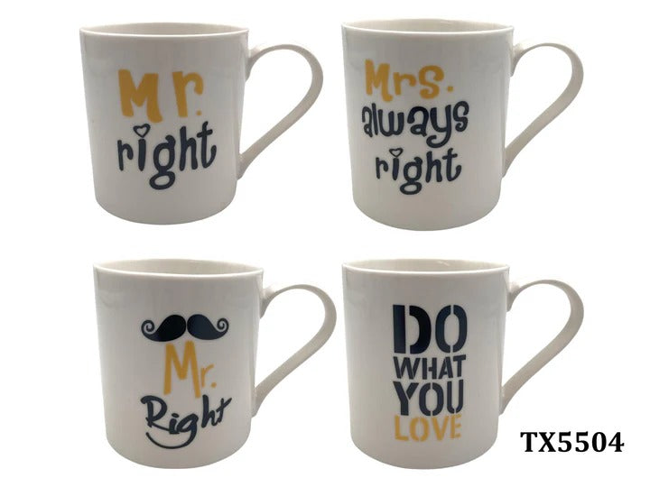 Porcelain Mug with Gold/Black Writing