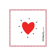 Red Heart Paper Napkins Set of 20, 33x33 cm, Triple-Layer Recycled