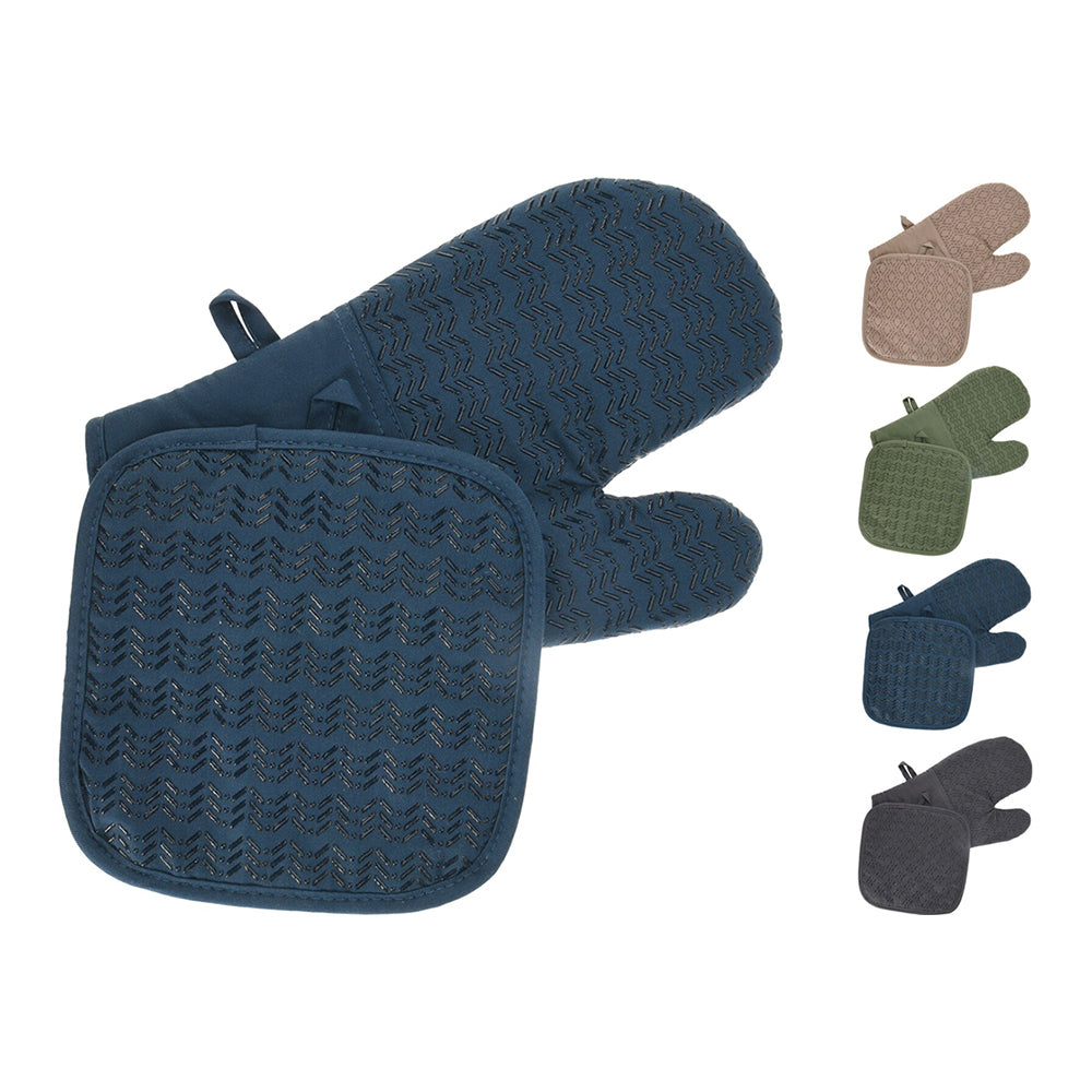 Oven Mitt Set - Cotton - 4 Colors