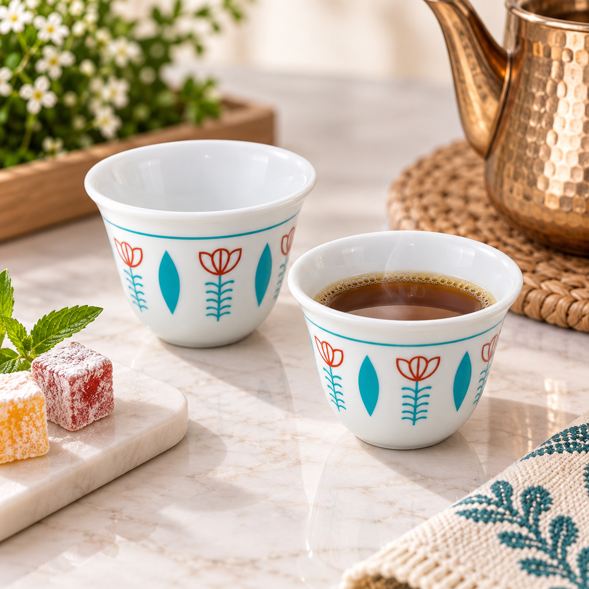 Set of 12 Traditional “Shaffeh” Coffee Cups