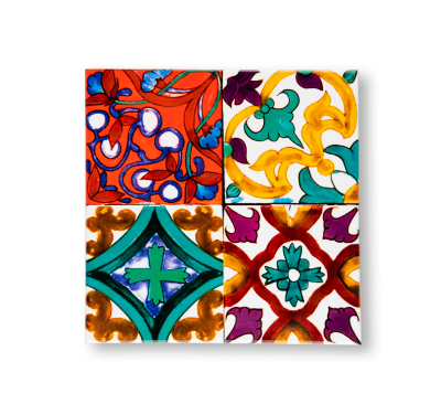 Lisbona Trivet Colorful Dolomite Ceramic Square Pot Holder