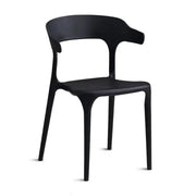 Fiber Dining Chair Modern Curved Back Plastic Seating for Home or Office
