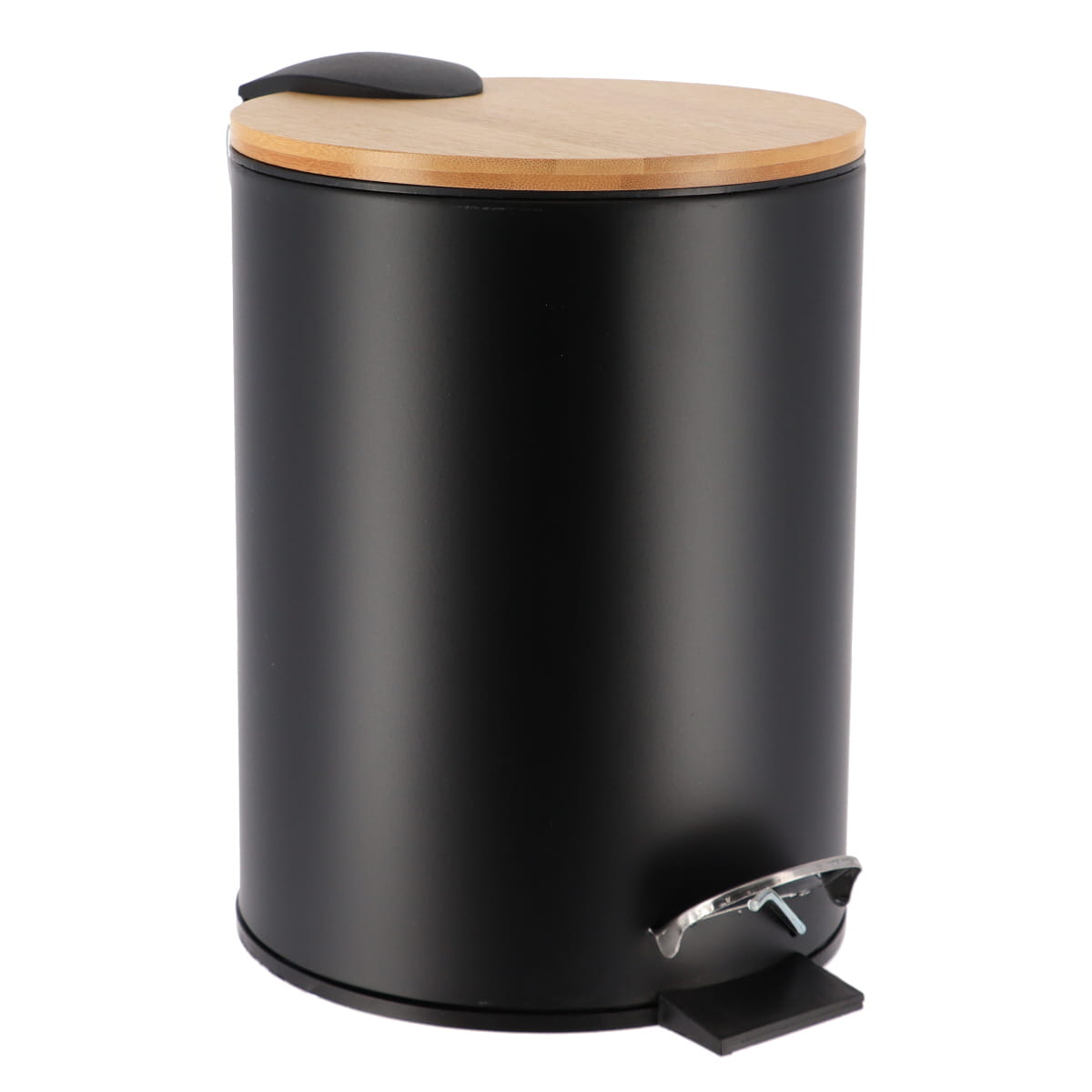 Dustbin Soft Close with Bamboo Cover, 3L Pedal Bin for Home