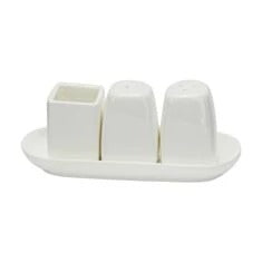 Porcelain Salt & Pepper Condiment Set