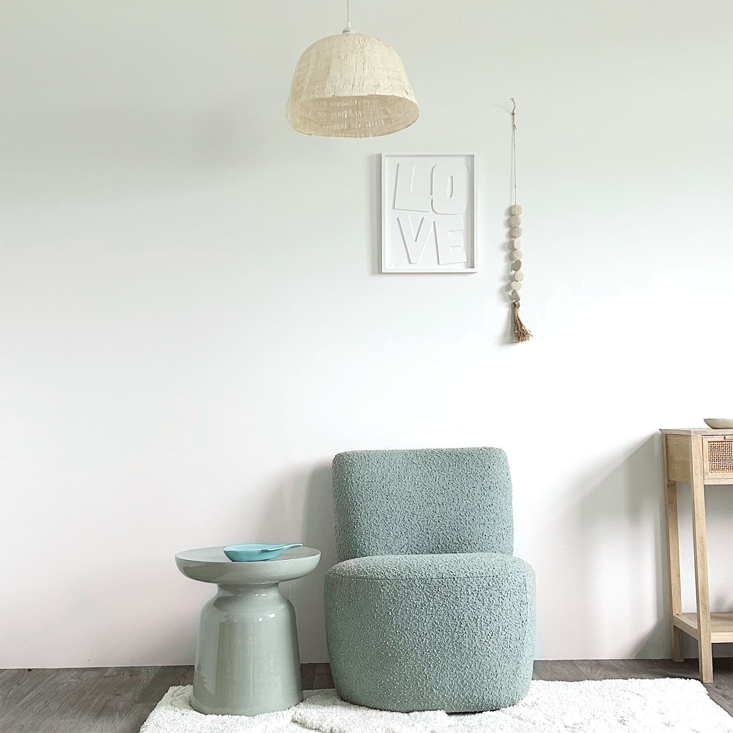 Eve Terry Fabric Relax Armchair Plush Modern Accent Chair