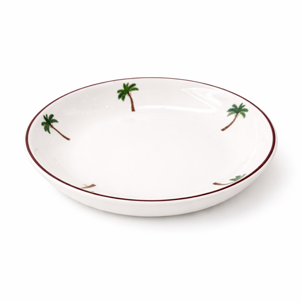 Handmade Deep Porcelain Plate 20 cm Moon Design