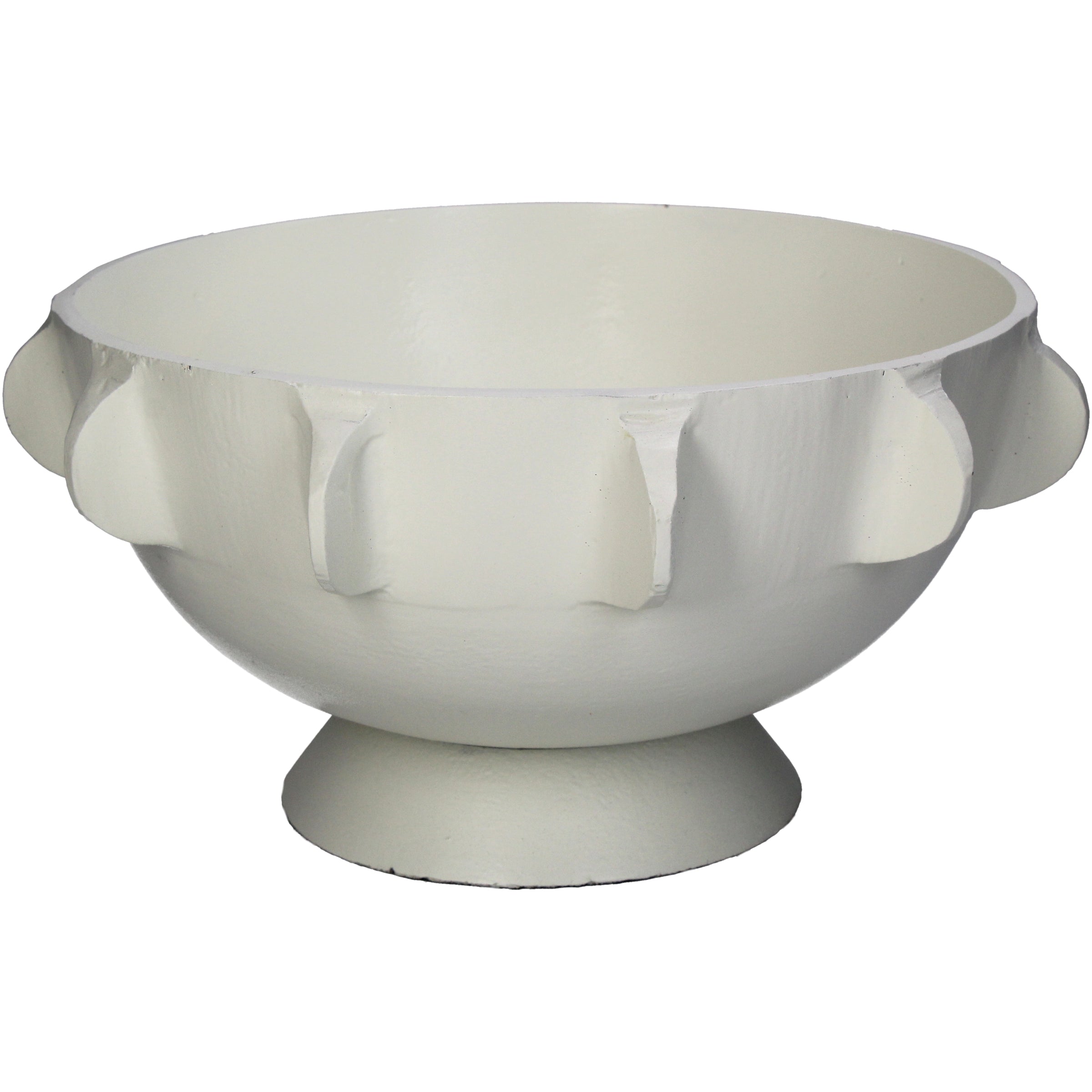 Ivory Aluminum Decorative Bowl - 27x27x13 cm