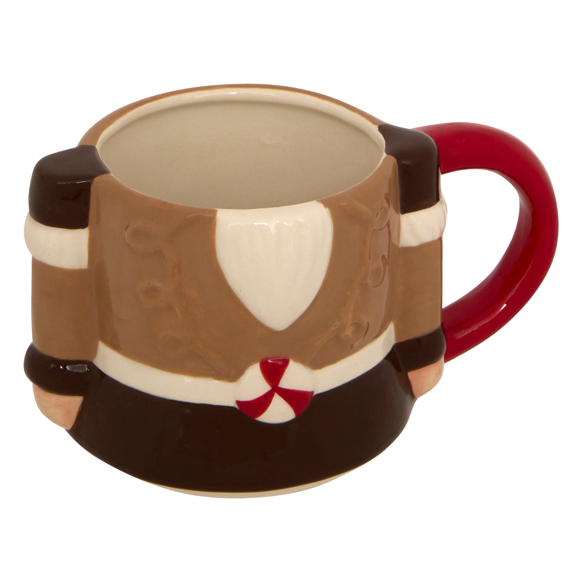 Nutcracker Mugs x3 - Dolomite Ceramic Stackable Set, Max 26.5 cm