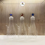 Handmade Glass Pitcher with Unique Stoppers