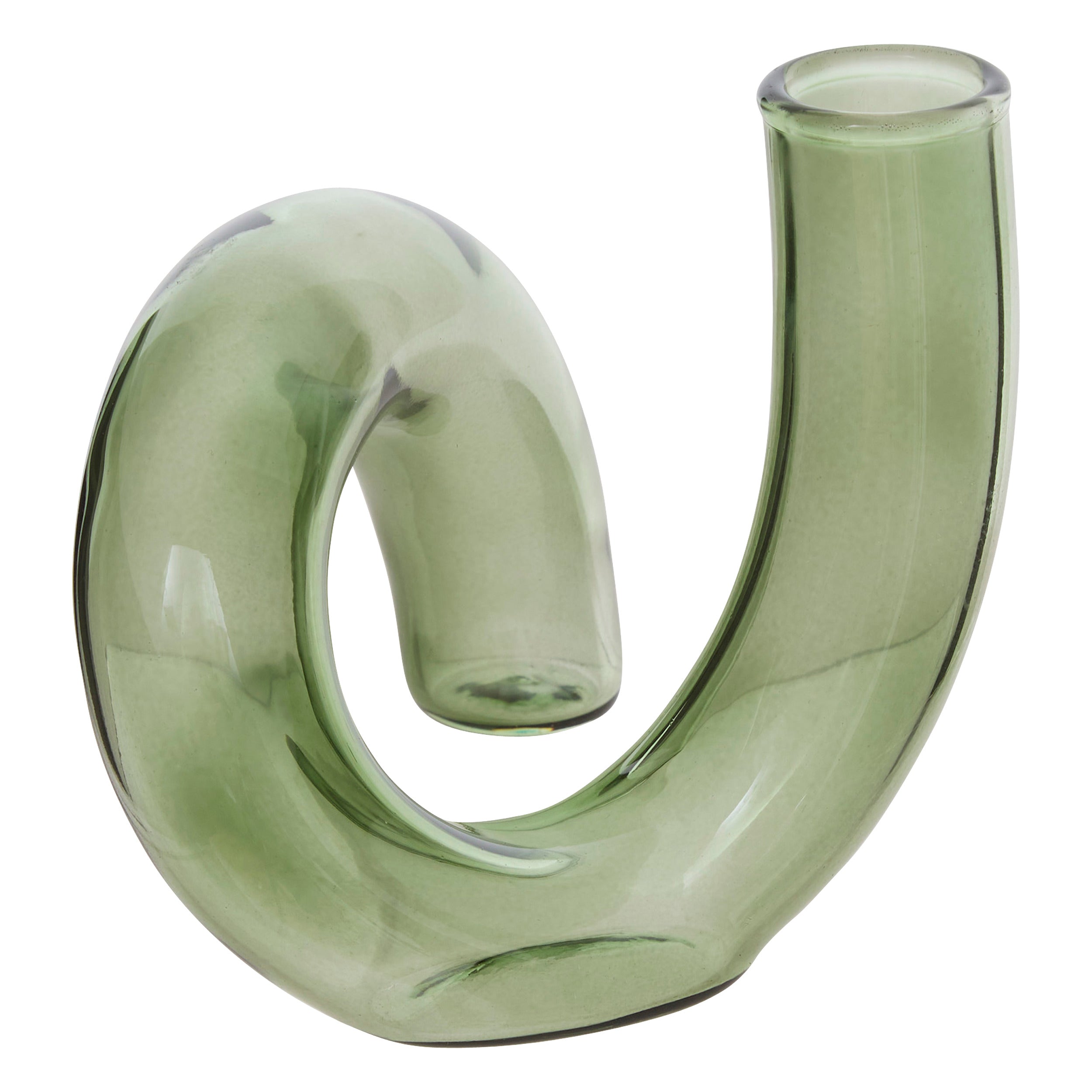 Bud Vase "Chéri" - Tubular Spiral Tinted Glass Bud Vase, 12 cm