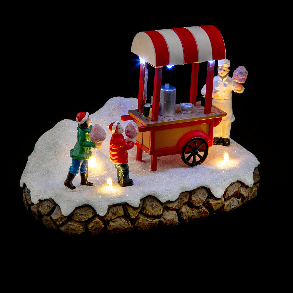 Cotton Candy Christmas Village Scene