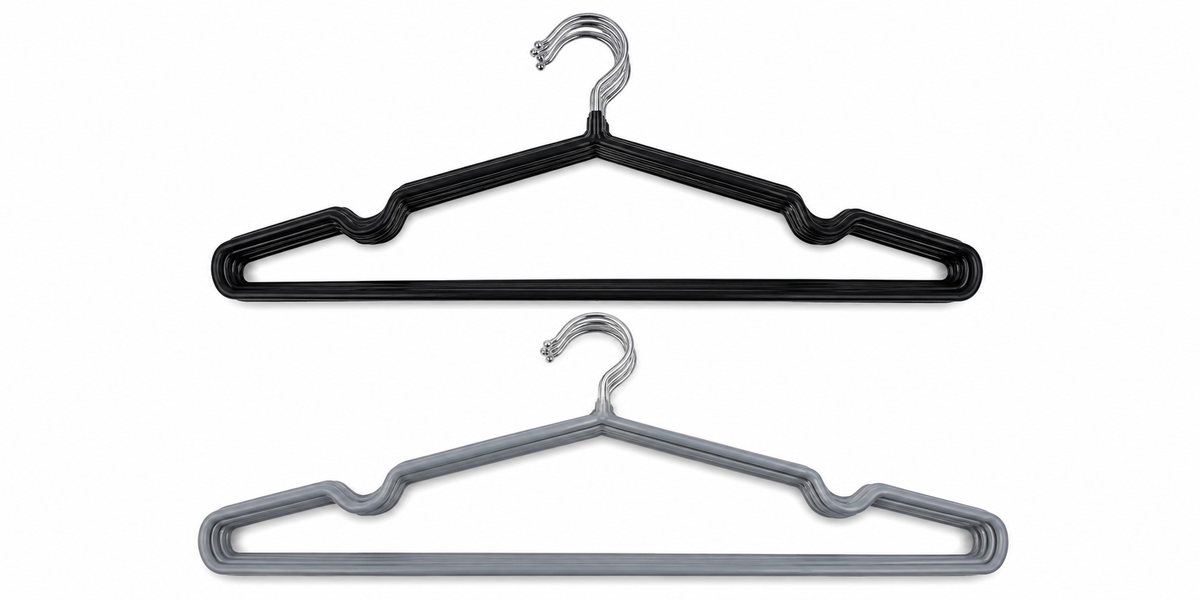 Metal Clothes Hangers with Non-Slip Coating – Pack of 10