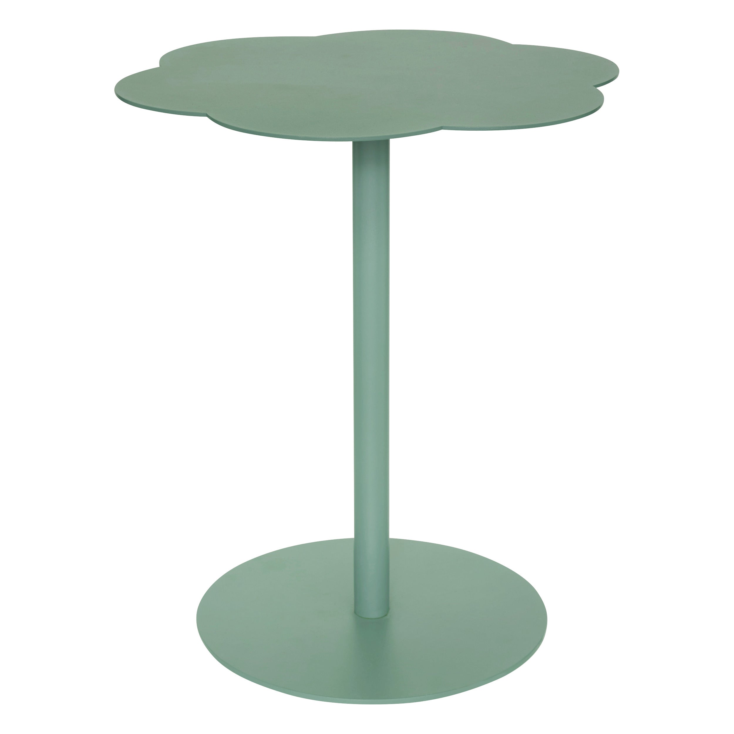 Side Table "Fiora" - Flower-shaped Steel Side Table, D43 x H50.5 cm