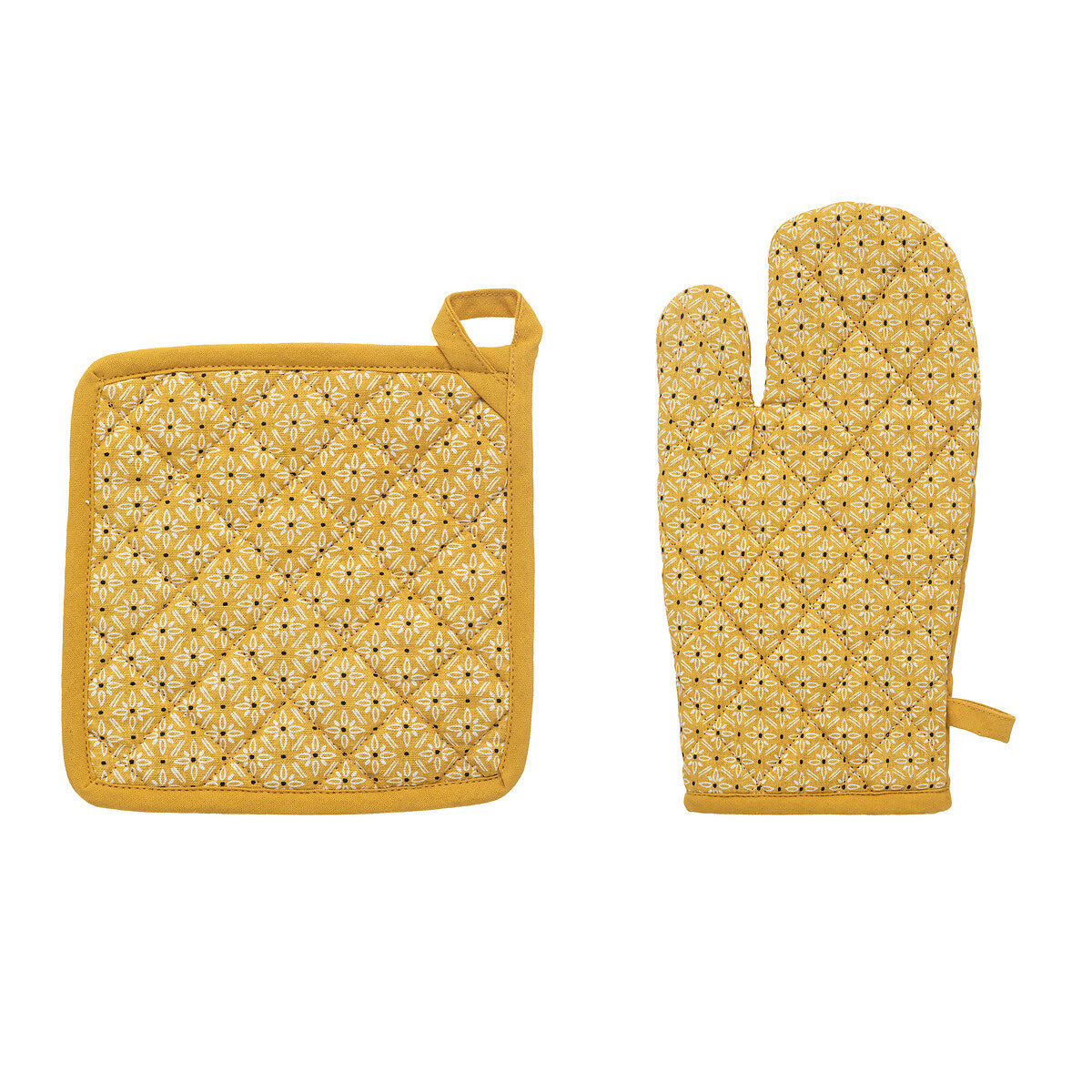 Olia Cotton Oven Mitt & Potholder Set