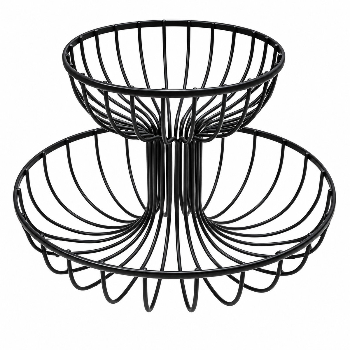 Metal 2-Tier Fruit Basket – 34 × 26 cm