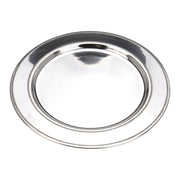 Decorated Plate with Embossed Design, Metal Finish