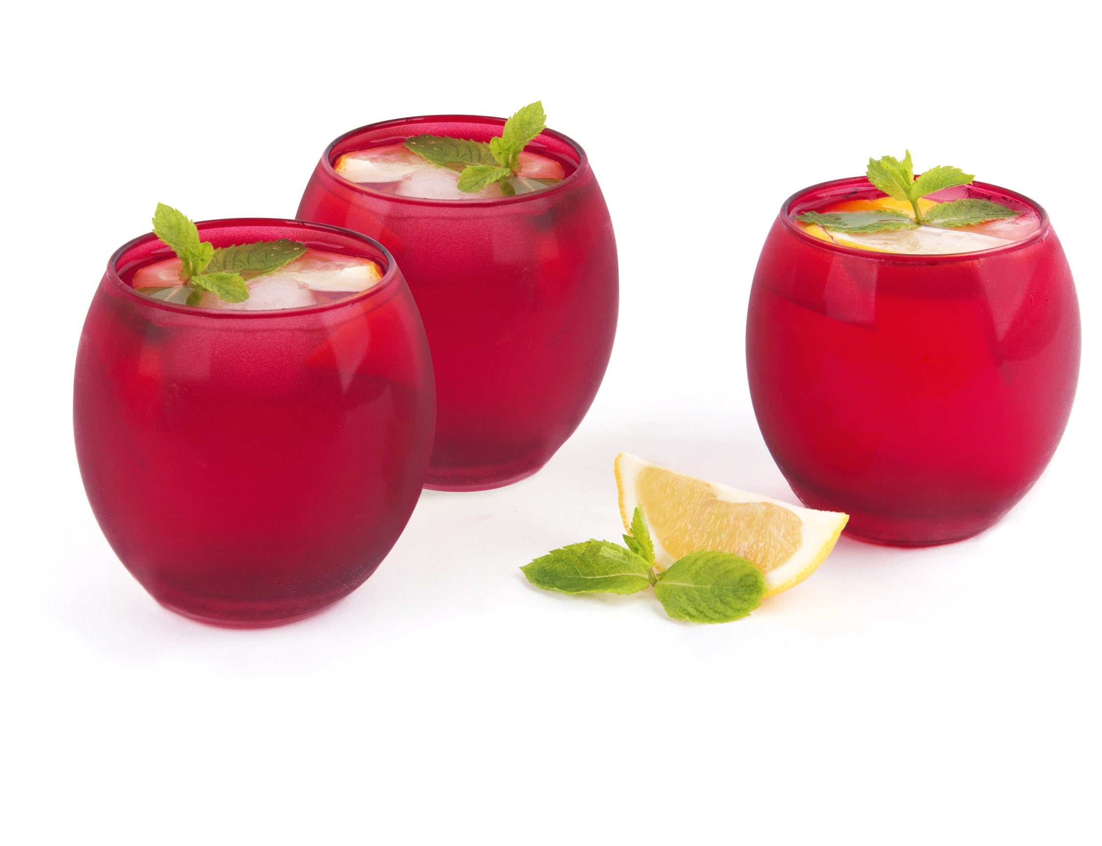 Corinto Red Glass Pack of 6 - Elegant Water Cups