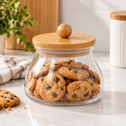 Glass Jar with Wooden Cover – 8 cm