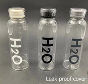 H2O Decorated Glass Water Bottle
