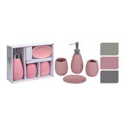 Bathroom Set 4Pcs – Pastel Ceramic Minimalist Design