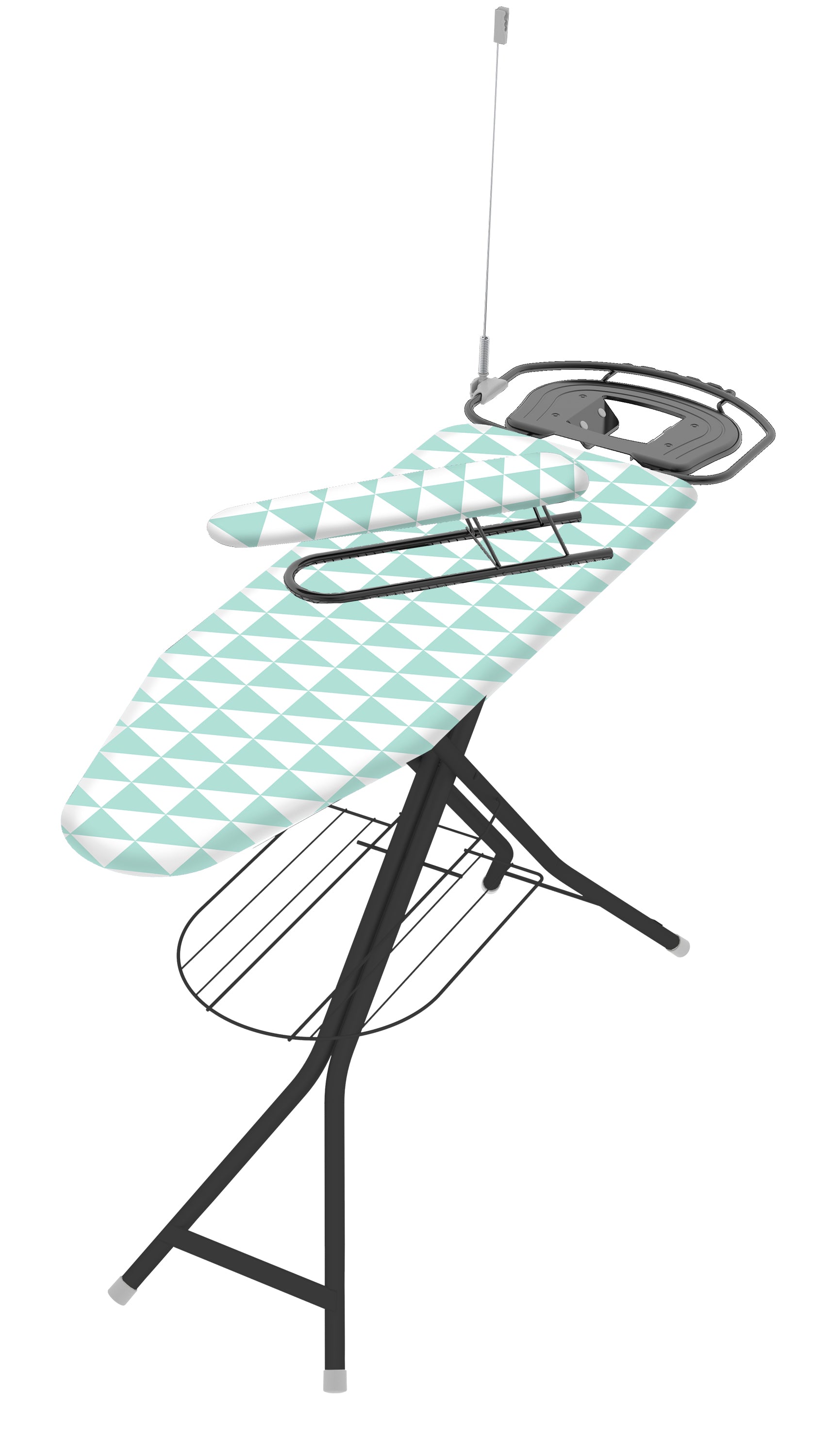 Ironing Board Acquario Extra Wide Metal Surface with Iron Stand and Shelf