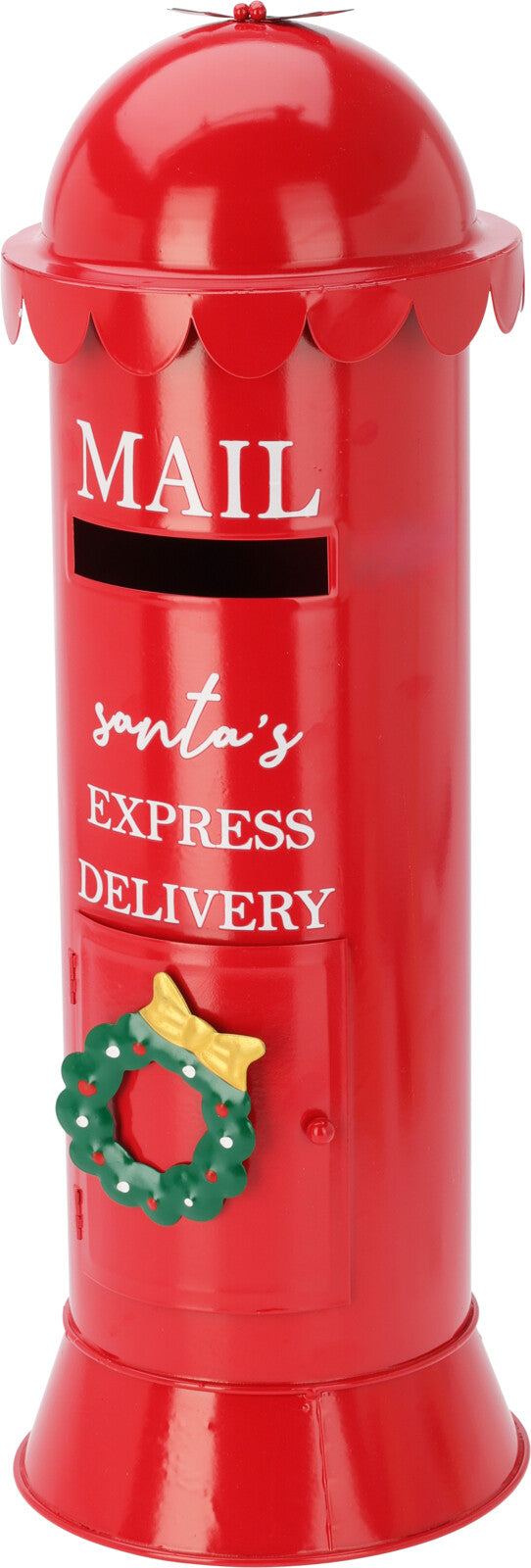 MAILBOX IRON Red Iron Christmas Mailbox Decoration D19x53 cm