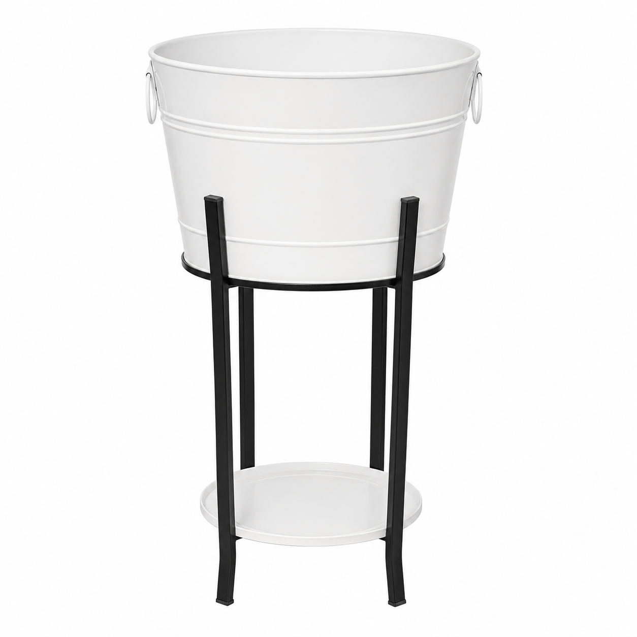 Metal Ice Bucket Oval with Stand – 40 × 30 cm