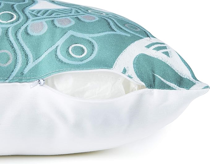 "MANDALA" Light Blue Pillow - Decorative Cushion, 45x45 cm