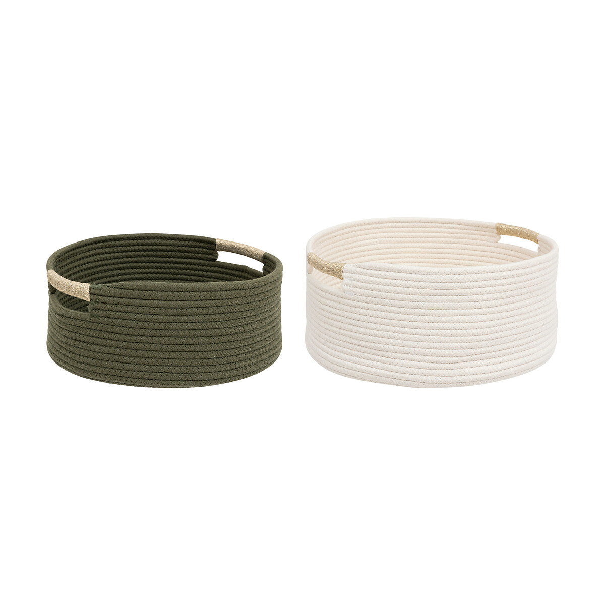 Cotton Basket Set of 2 with Handles