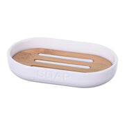 Soap Dish Plastic With Bamboo